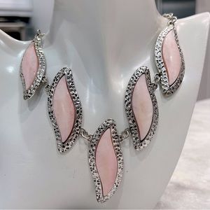 Fashion Flame Silver Bib Necklace